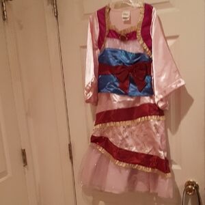 Disney Mulan Princess Costume with Fan Size 5/6